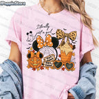 Pumpkin Mickey Halloween Short Sleeve Summer Sport Casual Women's Clothing Streetwear Classic Creative Pullover Y2K Streetwear