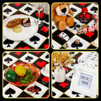 3 pcs Casino Poker Themed Party Tablecloths Poker Plastic Disposable Table Cover for Picnic Birthday 54 x 108 Inches