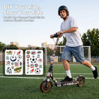 Electric Scooter Adults, 550W Motor, 19 Miles Range 19 MPH, UL Certified Folding E-Scooter for Adults Built-in Side Lights, Front Suspension with App Control