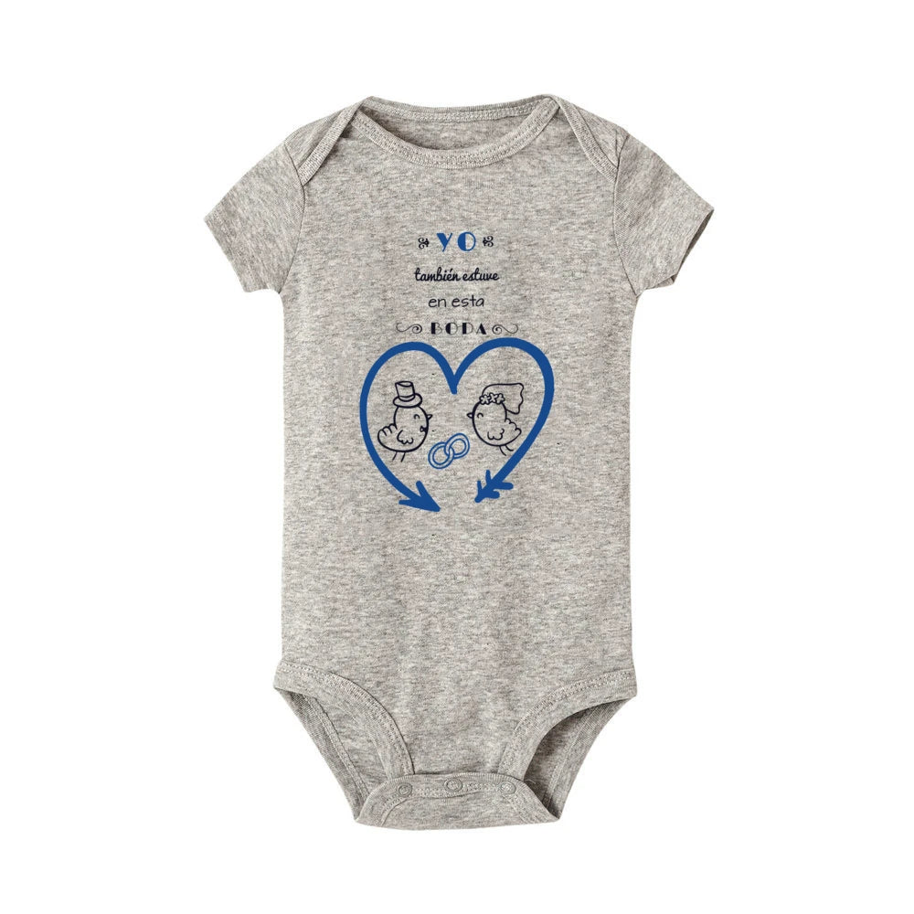 I Was Also At This Wedding Printed Baby Bodysuit Funny Infant Wedding Outfit Newborn Short Sleeve Romper Cute Toddler Jumpsuit