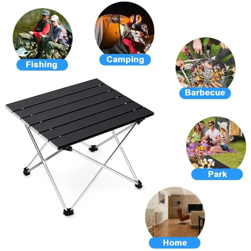 Ultralight Portable Folding Camping Table Foldable Outdoor Dinner Desk High Strength Aluminum Alloy For Garden Party Picnic BBQ
