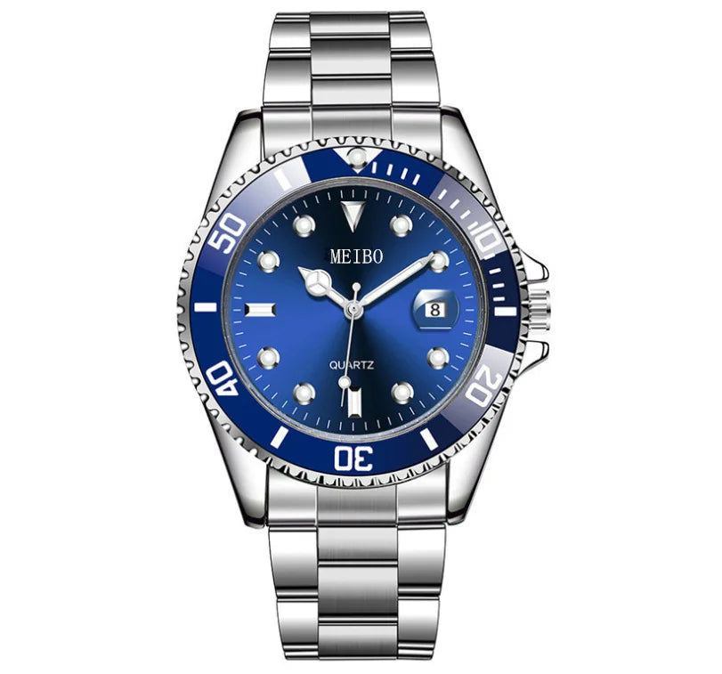 New Fashion Famous Man Luxury Calendar Quartz Watch Men Stainless Steel Casual Watches Reloj Hombre Male Wristwatches Gift Clock