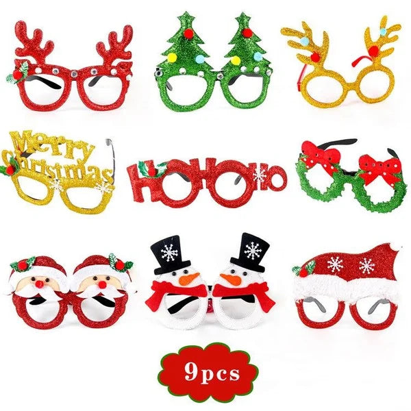 Christmas Glasses Party Glasses Christmas Novelty Glasses Party Accessories Fun Glasses Christmas Decorations Holiday Gifts