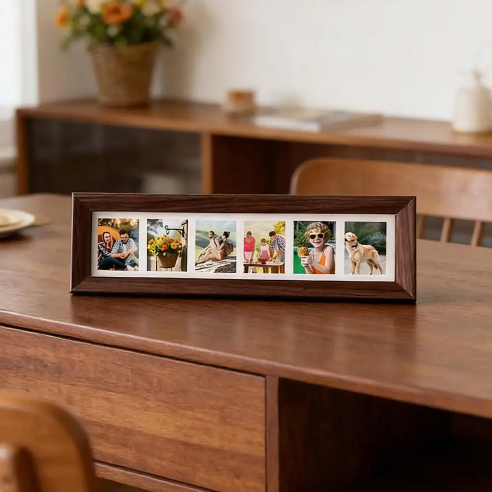3 inch Photo Frame, 6-frame Picture Display Frame Retro Minimalism Home Decor Ornament  for Memorabilia Award Photos