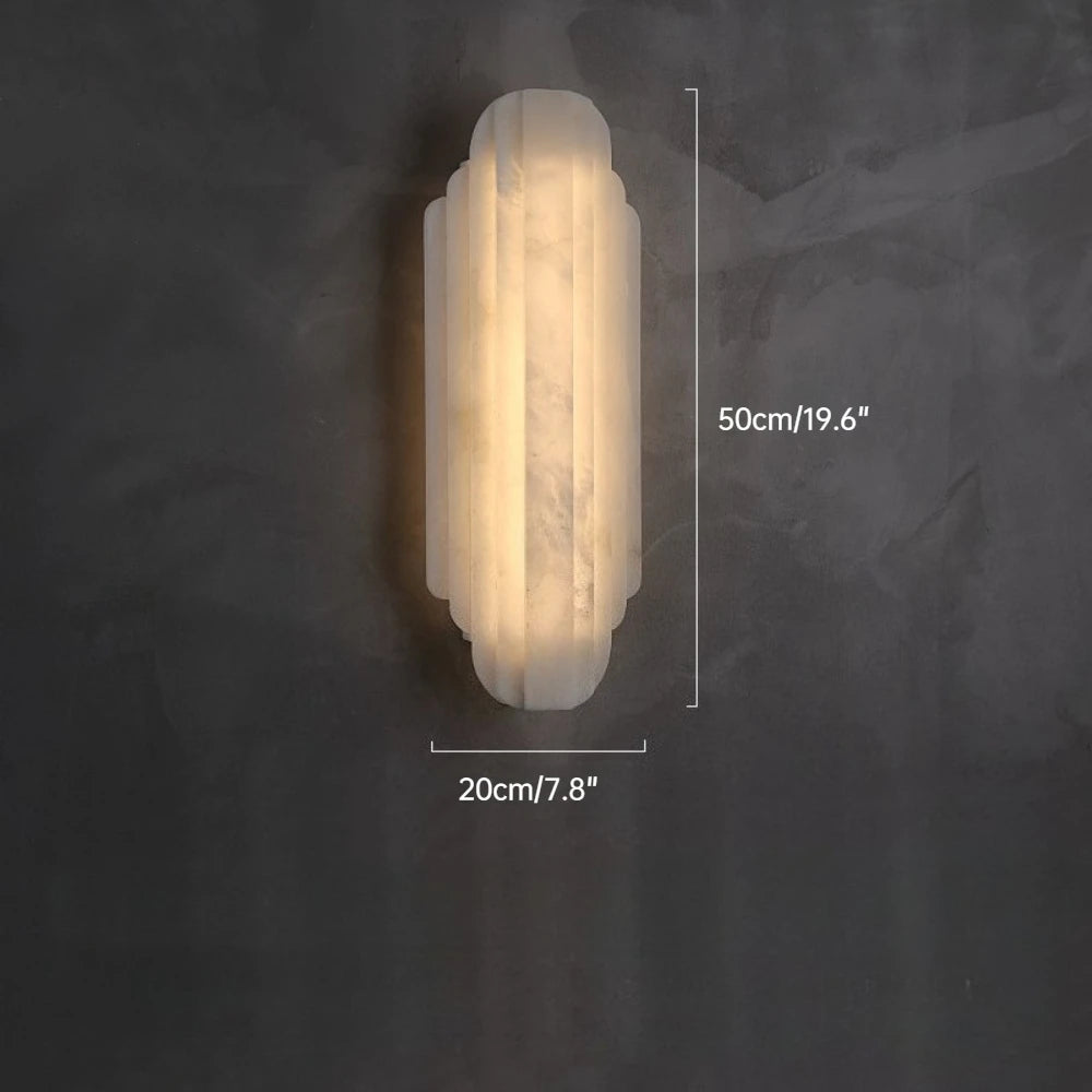 Natural Marble Wall Lamp for Villa Living Room Bedroom Bedside Corridor Stair Spanish Alabaster Decor Lighting Designer Light