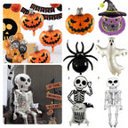 Halloween Pumpkin Spider Spooky Skeleton Decoration Balloons Halloween Theme Party DIY Scene Decoration Inflatable Balloons