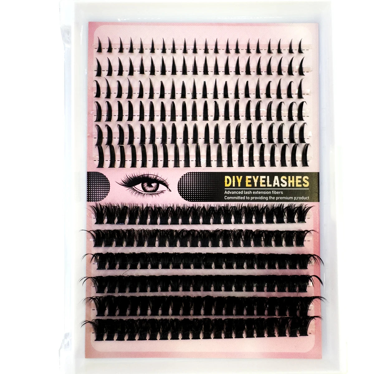 Eyelash Clusters 80D/100D+Fairy Hair Lashes DIY Spiky Lash Extension Mega Cluster Eyelash Extensions Mink Strips Lashes Thick
