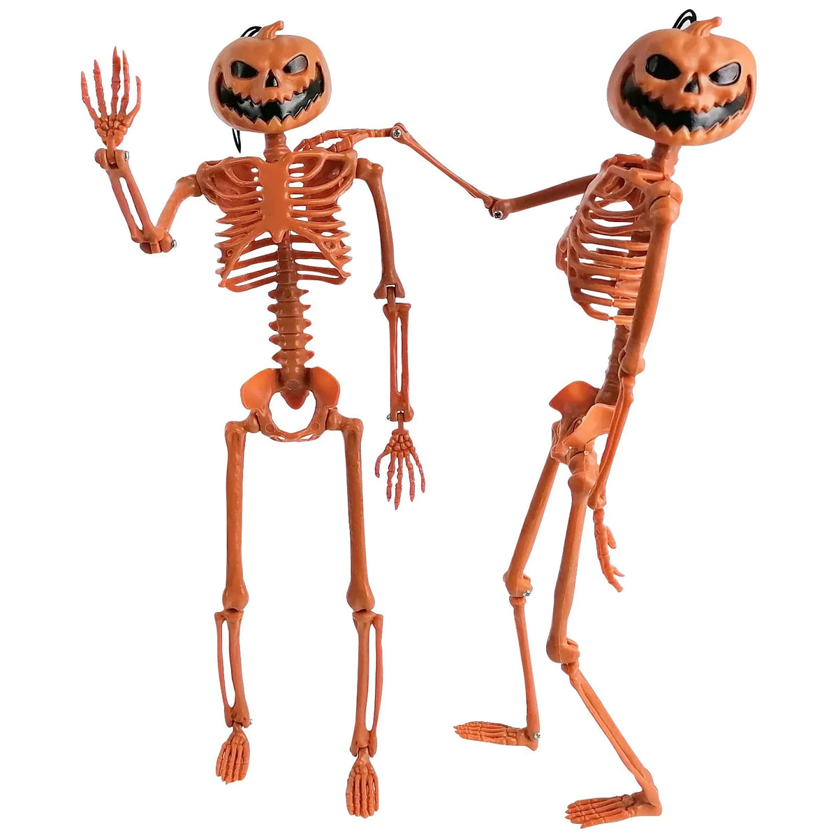 Halloween Person Size Skeleton Hanging Props Poseable Movable Fake Human Skull Bones Haunted House Party Decoration 2025