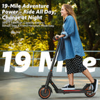 Electric Scooter Adults, 550W Motor, 19 Miles Range 19 MPH, UL Certified Folding E-Scooter for Adults Built-in Side Lights, Front Suspension with App Control