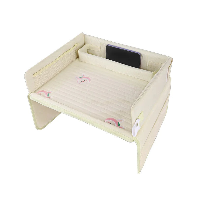 Car Kids Safety Seat Tray Multifunctional Waterproof Meal Storage Table Baby Stroller Tray Board for Toddler Travel