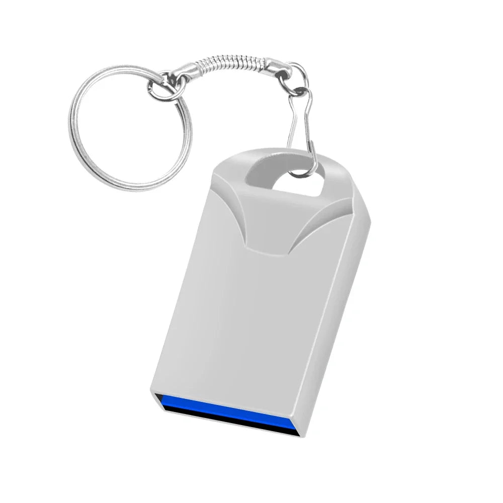 High Speed USB 3.0 Metal Flash Drive 16GB 32GB 64GB 128GB Pendrive Waterproof usb drive Pen Mini memory Sticks with key ring