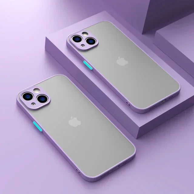Matte Phone Case For iPhone 14 13 12 15 Pro Max Mini Luxury Soft Silicone Shockproof Case For iPhone 11 XS MAX X XR 7 8 Plus SE