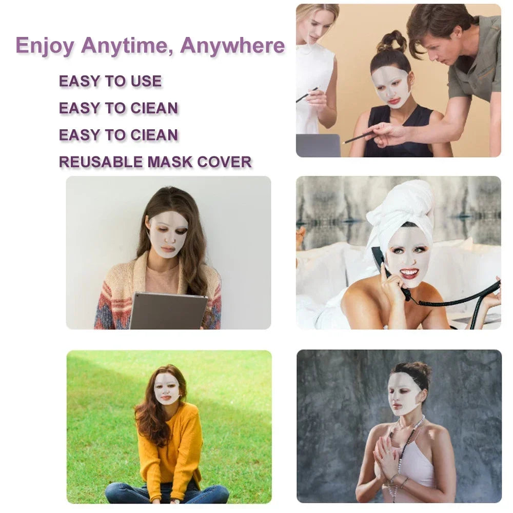 Silicone Facemask Holder Reusable Silicone Face Mask Holder for Sheet Masks Wet Locking Avoid Evaporation Skincare Beauty Tool