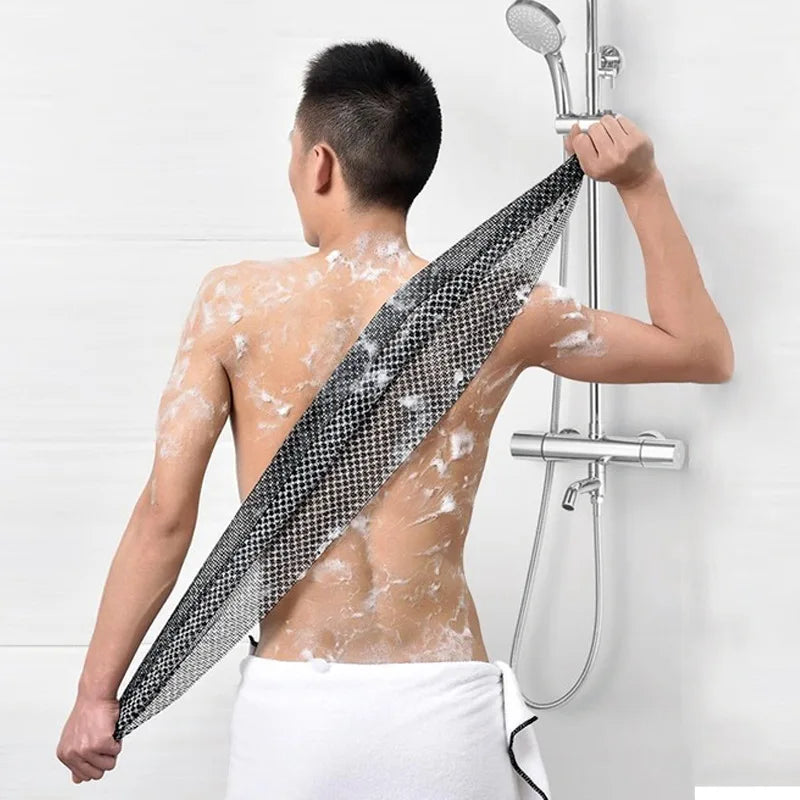 Japanese Rubbing Washcloth Bath Nylon Towel Brush for Back Towels Exfoliating Scrub Shower Sponge Body Bathroom Accessories