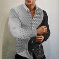 Men's Long Sleeve Shirt Fashion New Lapel Button Casual Outdoor Party Comfortable Soft Material Purple Gold Black 2023 Plus Size
