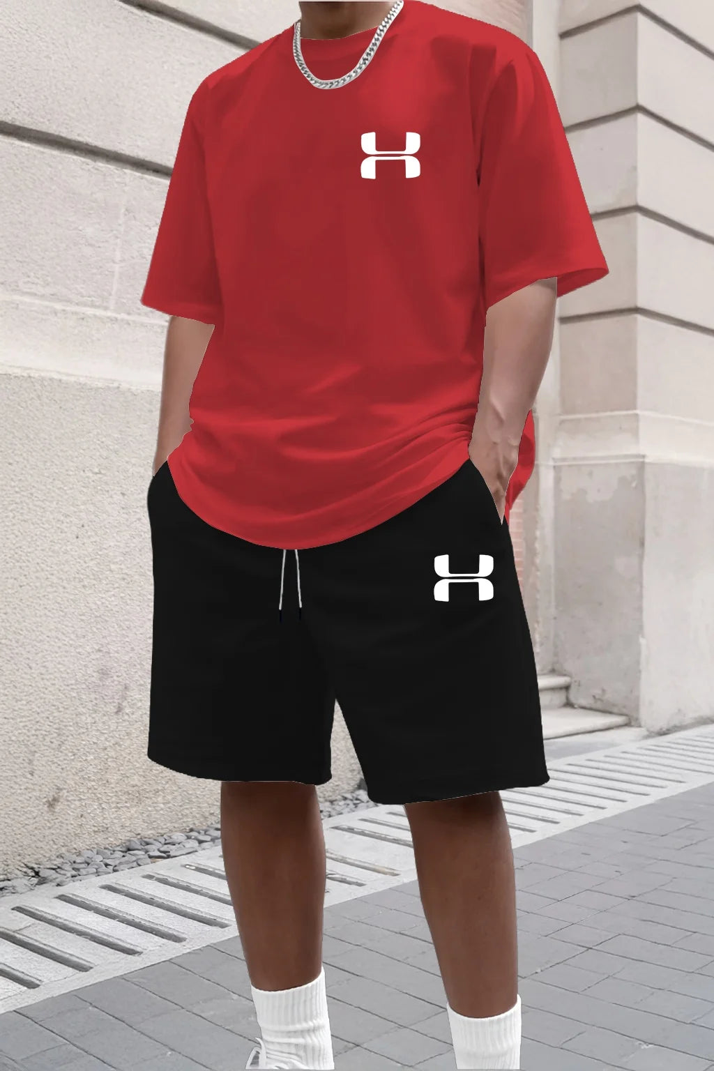 2026 New Men's Sportswear Short Sleeved T-shirt and Sports Shorts Summer Casual Jogging Pants Set Men's Two-piece Set