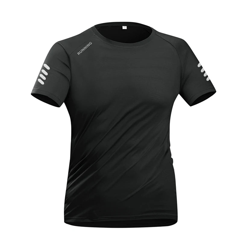 2026 Running T-Shirt Reflective Summer Breathable Short-Sleeved Quick-Drying Fitness Jogging Short-Sleeved Sports Short-Sleeved