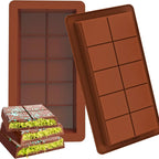 Large Thick Silicone Chocolate Bar Mold 1 Pack Easy Release DIY Stuffed Jelly Candy Bar Mold For Household Homemade Baking Mould