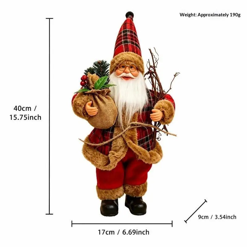 2026 Christmas Decoration For Home Santa Claus Plush Doll 30cm Navidad Party Decor Xmas Ornaments New Year Gift