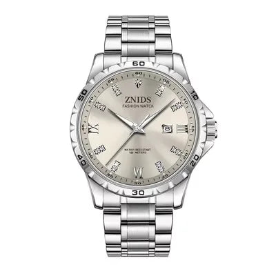 Men's Sports Watch, Waterproof Stainless Steel Strap, Quartz Wristwatch with Luminous Watch, Date Display, Round Case, Men's Casual Business Watch, 2026 New Fashion Casual Watch, Best Gift for Men