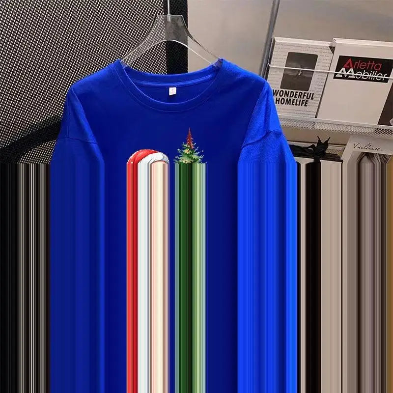 2024 New Year T-shirt Women Christmas Clothes Oversize Loose Short-sleeved Casual Woman tshirt Summer Plus Size Round Neck