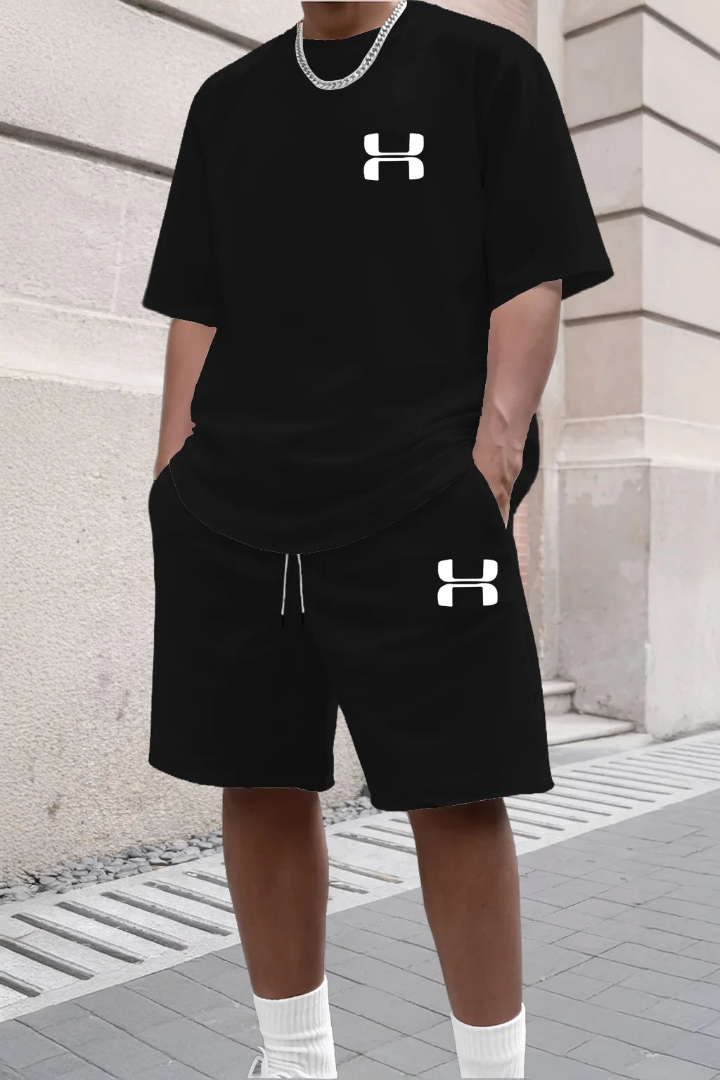 2026 New Men's Sportswear Short Sleeved T-shirt and Sports Shorts Summer Casual Jogging Pants Set Men's Two-piece Set