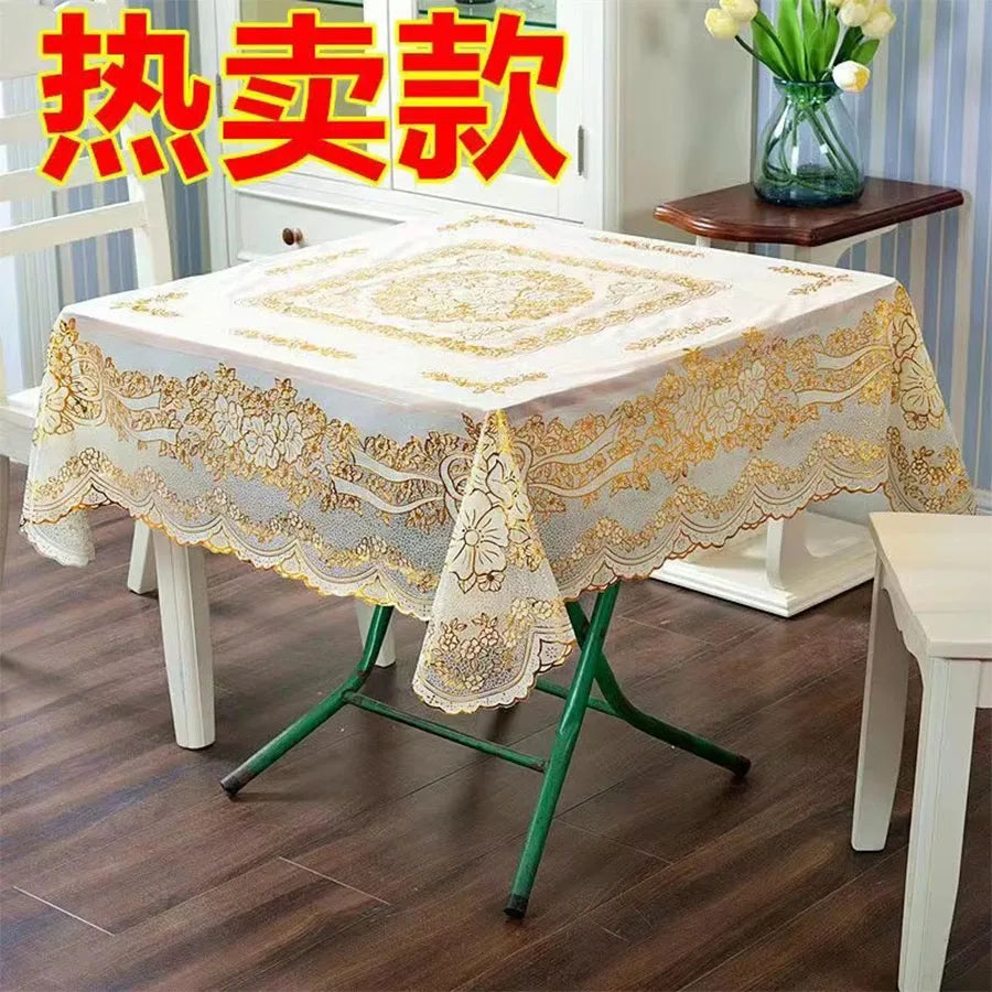 Waterproof and Oil-Proof Table Cover, Home Table Mat, High-End Sense Tablecloth, Wash-Free