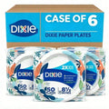 Large capacity |A Perennial Bestseller Dixie Disposable Paper Plates High Capacity For Home Use,2x stronger  Microwavable, cut-resistant, and a Soak–Proof Shield
