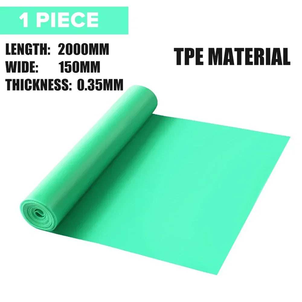 200cm Yoga Pilates Stretch Resistance Band For Gym Fitness Exercise Elastic Rubber Training Band