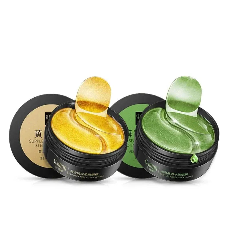 60 Pieces of Gold Hyaluronic Acid Repair Eye Mask Moisturizing and Firming Eye Patches Korean Skincare Crystal Eye Mask