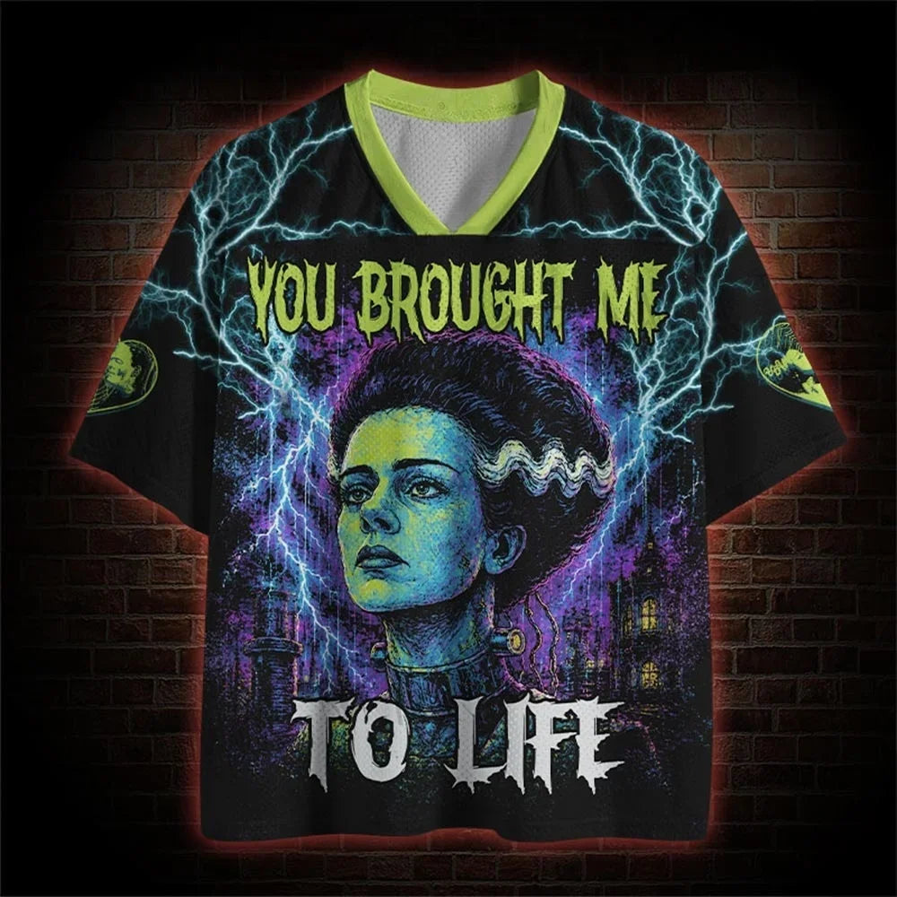Unisex HalloweenGothic Dark Retro Style Pumpkin Carving 3D Print V Neck Fashion T Shirt Summer Loose Breathable Short Sleeve Tee