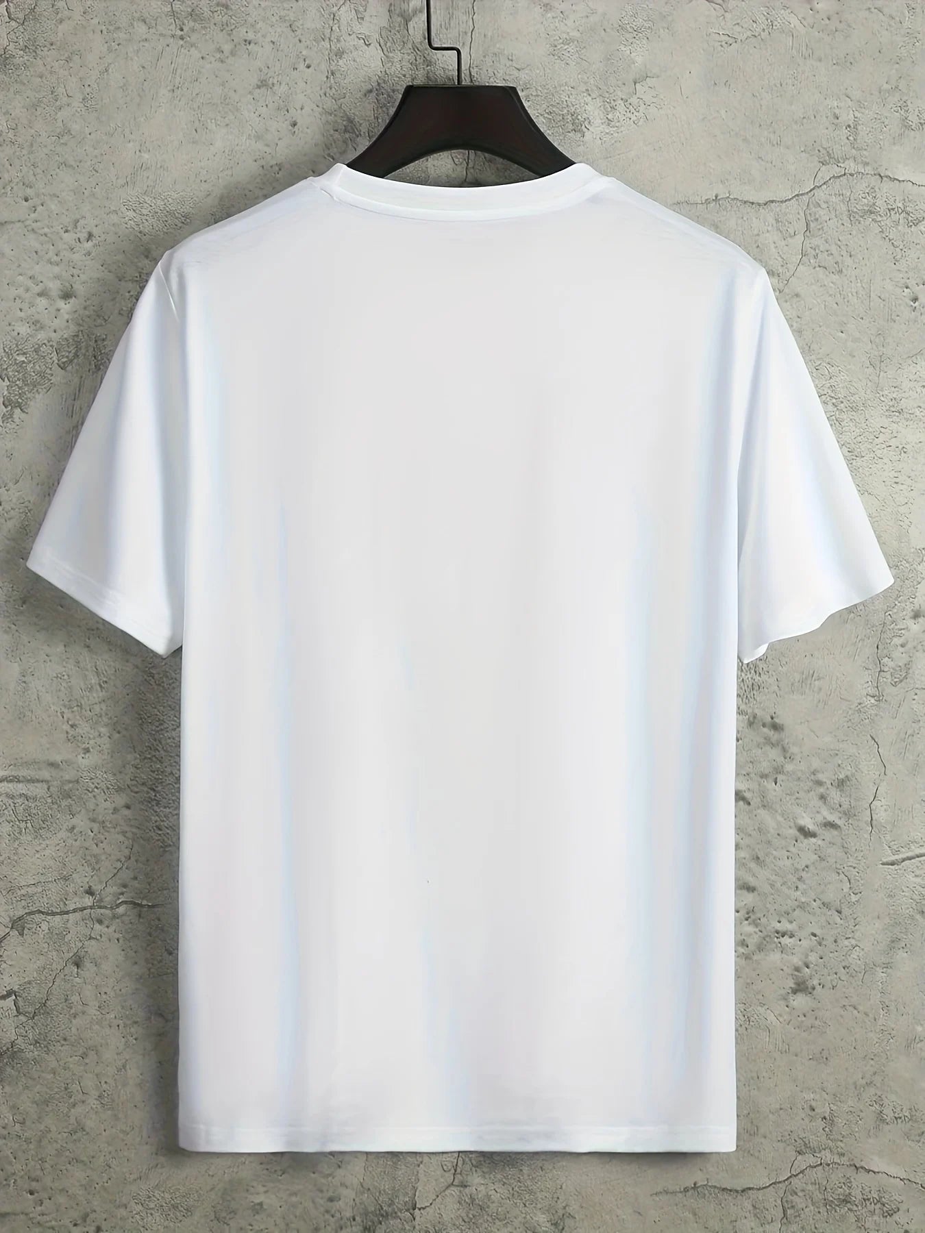 Men's summer 100% pure cotton fashionable casual sports loose trend smile graphic print round neck short sleeved T-shirt top