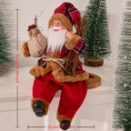 1PC 12IN Collectible Dolls Sitting Santa Claus Decorations Gift for Friends Indoor Decora Atmospheric Christmas Gift Top Choice