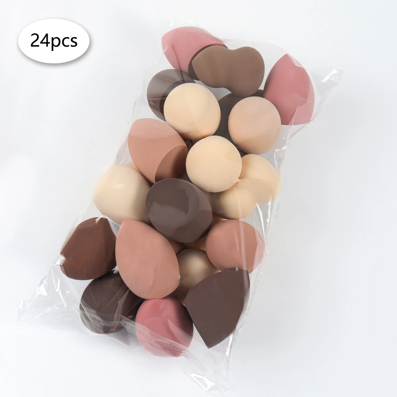 3/8/12/16/24/32/48Pcs Milk Coffee Makeup Sponge, Suitable for Applying and Setting Makeup, Suitable for All Skin Types