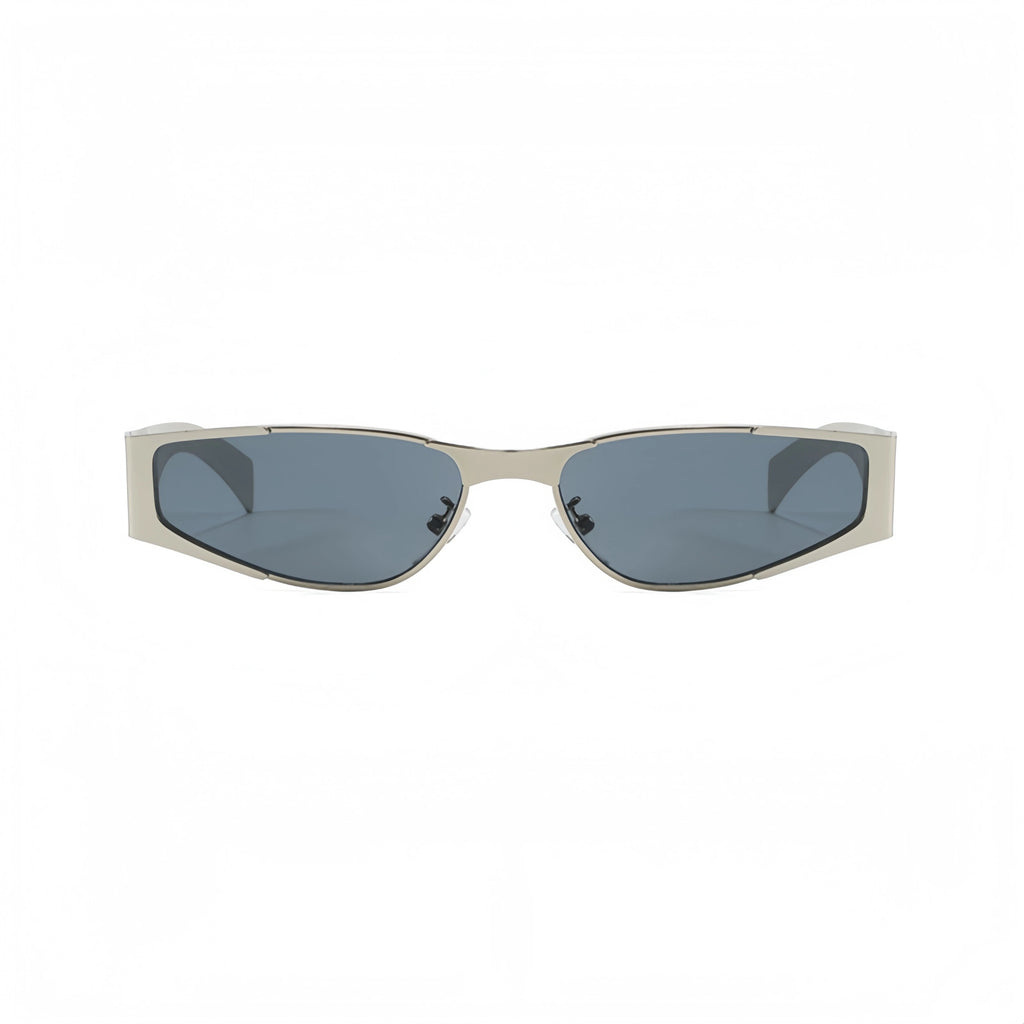 Fashionable Square Small Frame Metal Sunglasses for Men and Women, Hip-Hop Style, Street Photography, Anti-Uv Sunglasses