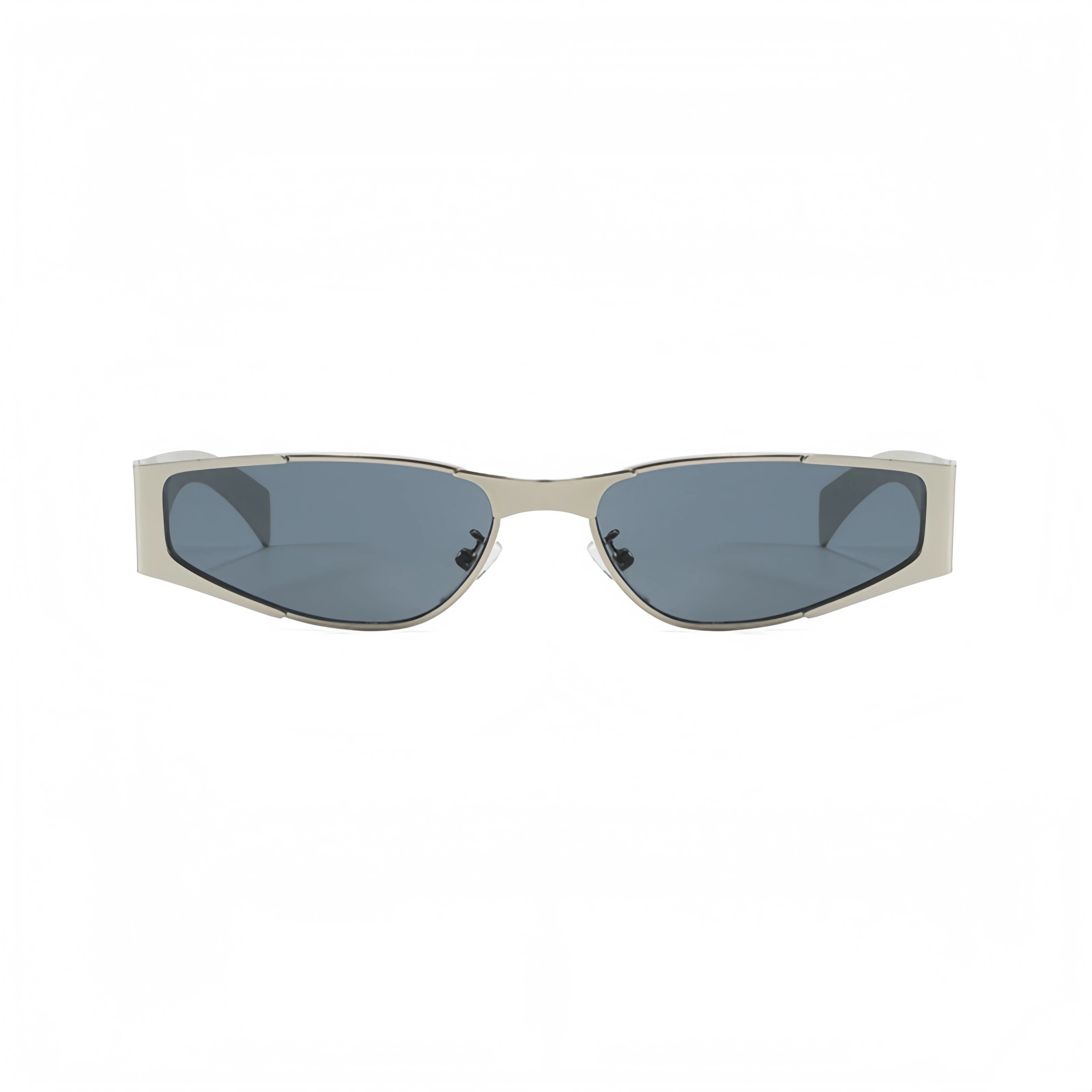 Fashionable Square Small Frame Metal Sunglasses for Men and Women, Hip-Hop Style, Street Photography, Anti-Uv Sunglasses