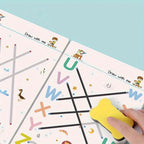 Reusable magic tracking workbook, suitable for children, drawing and control training, thick lines, educational diary, notebook