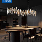Modern Luxury Crystal Chandeliers Lighting Indoor Lustre E14 LED Pendant Lamp for Living Room Art Decor Hanging Light