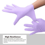 50/100pcs Purple Nitrile Gloves Disposable Powder Free Exam Gloves 5X Stretchable Soft Touch Medical Grade for Kitchen Laborator