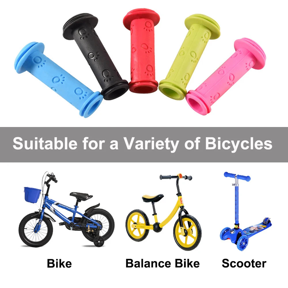 1 Pair Rubber Bicycle Handlebar Grips 22MM Anti-slip Child Kids Bike Cycling Handle Bars Children Tricycle Scooter Accessories