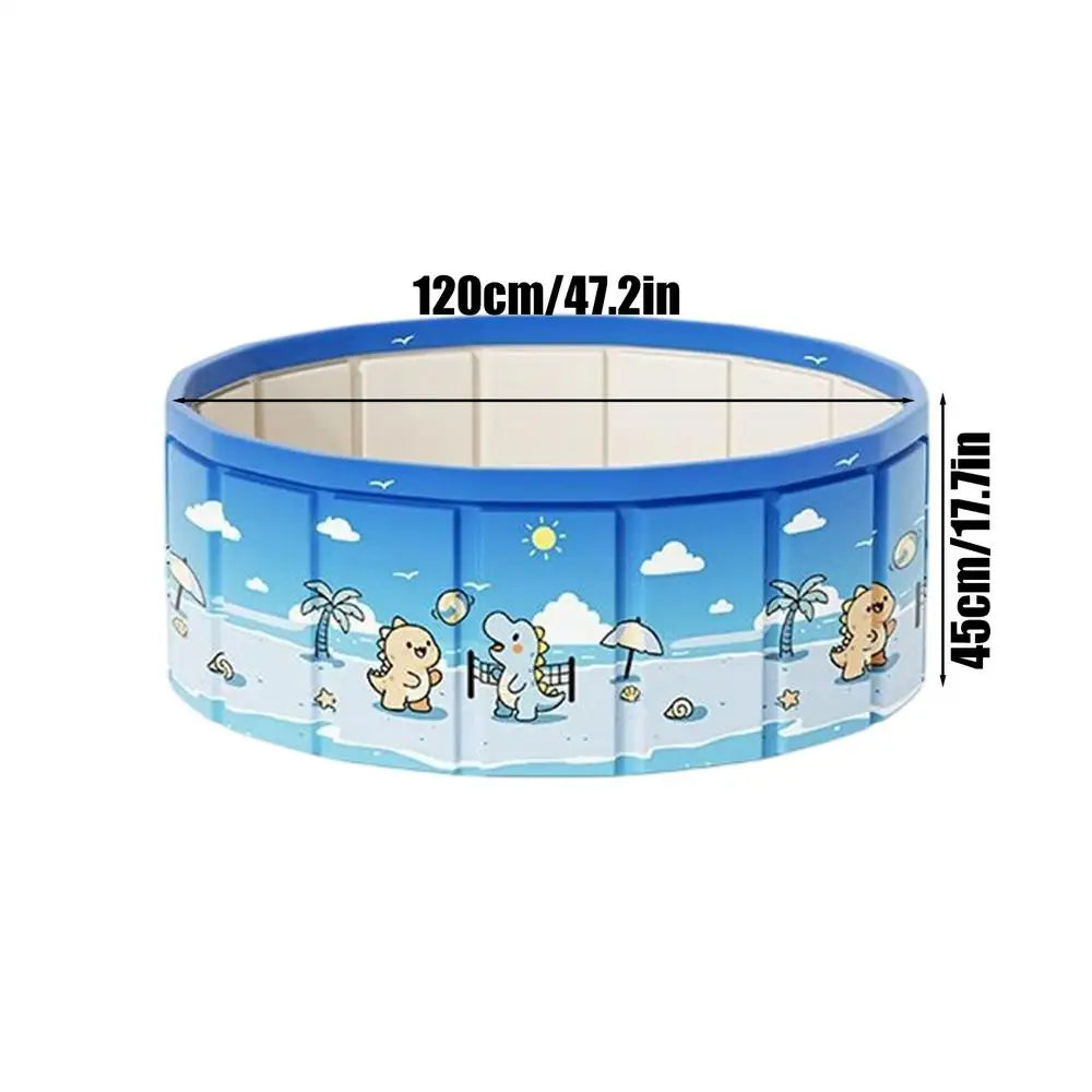 90/120/160cm Foldable Children's Swimming Pool Home Foldable Frame Bathing Pool PVC Waterproof Portable Swim Tool