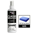 Glasses Cleaner Spray - Lens Cleaning Liquid with Free Microfiber Towel, Anti-Fog & Scratch Resistance for Eyeglasses, Screens,