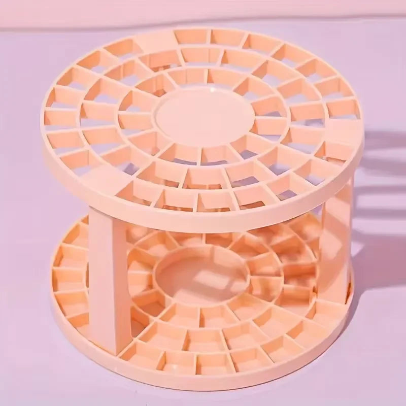 Rotating Makeup Organizer, Cosmetic Display Case with Brush Holder Perfume Tray, Storage Carousel for Vanity Bathroom Countertop