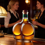 300ml Retro Peach Shaped Whiskey Bottle High Borosilicate Glass Novelty Fun White Wine Container Collectible Home Bar Decor Gift