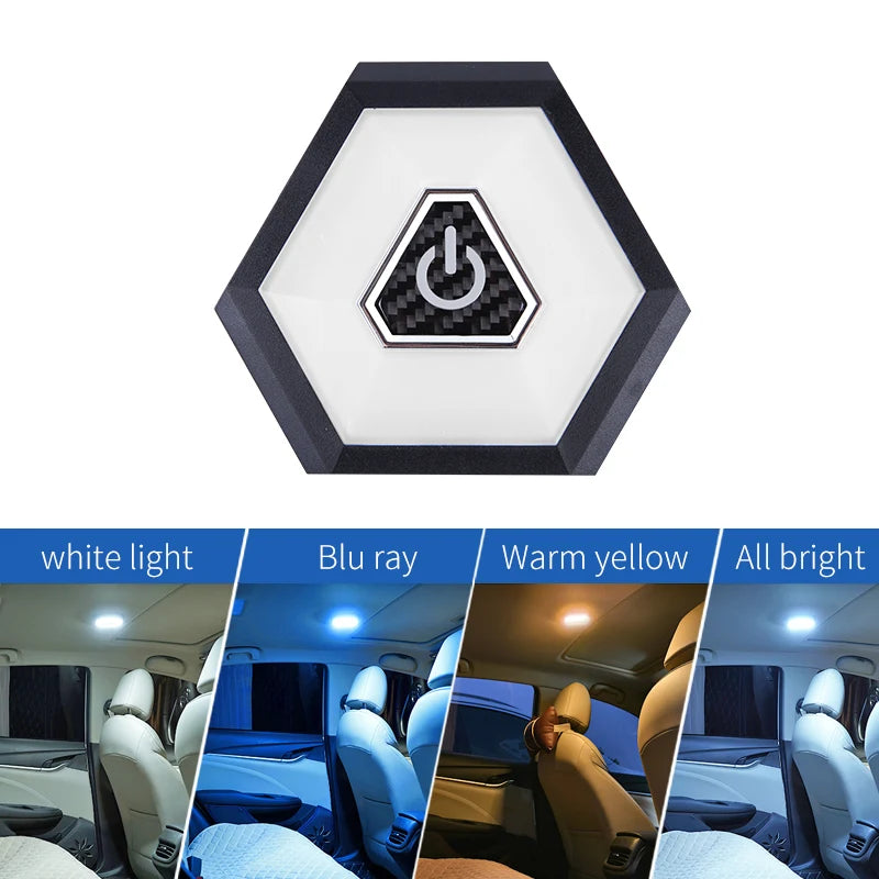 Wireless Led Usb Car Interior Ceiling Dome Light Reading USB Charging Roof Magnet Lamp Touch Type Night Light Trunk Rechargeable