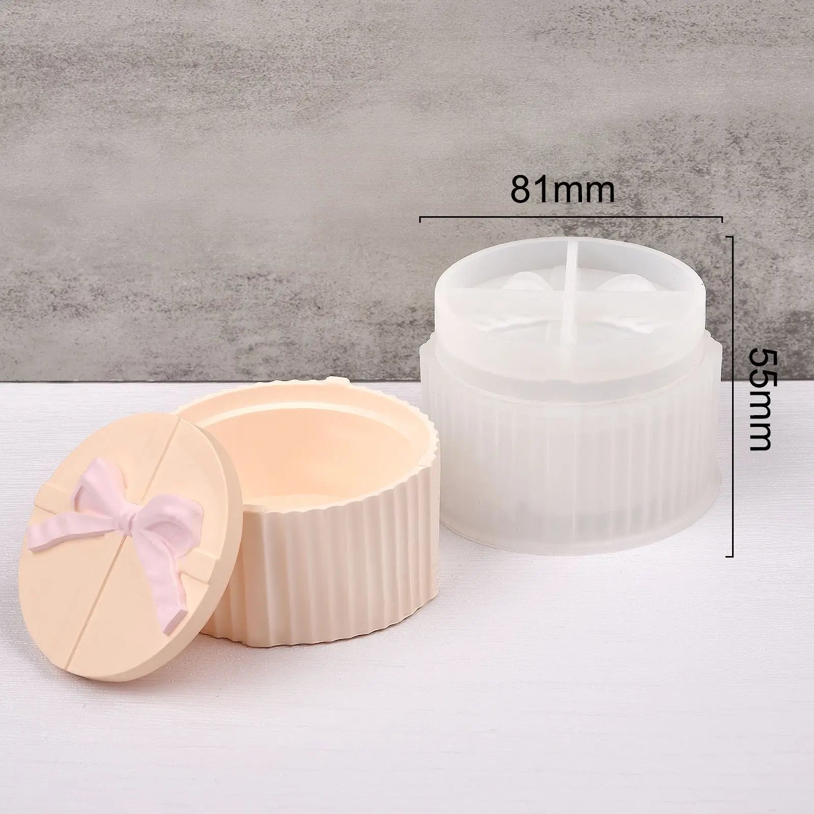 Silicone Mold For Cement With Lid Handmade Container Jars Box Resin Epoxy Mold Storage Box For DIY Jewelry Making Crafts