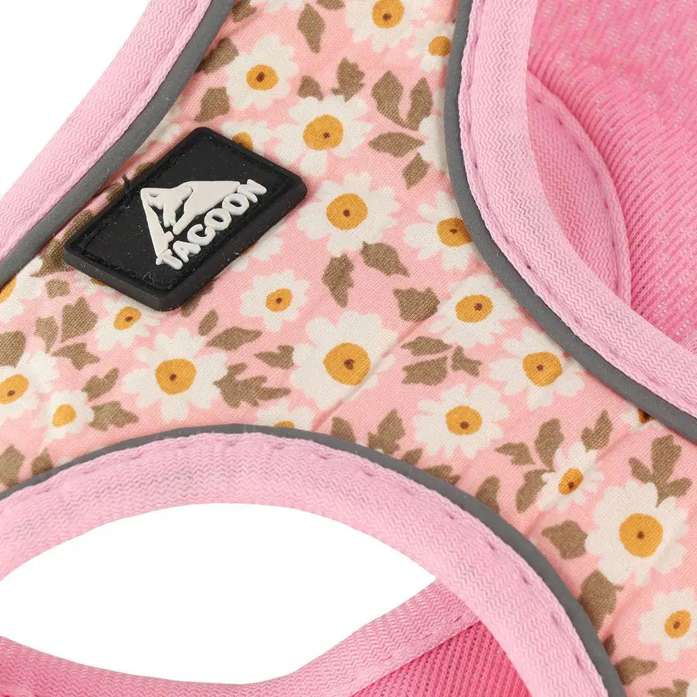Cat Accessories Floral Pet Harness Anti Escape Meash Cat Chest Strap Adjustable No Pull Dog Leash Set Small Dogs