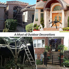 Halloween Triangle Spider Web,5m Large Plush Simulation Spider Web,Haunted Home Outdoor Yard Decoration Props