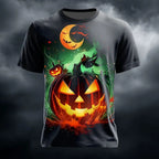 2025 Halloween Men's Optical Illusion Pumpkin 3D T Shirt Short Sleeve T shirts 3D Print Crew Neck Shirt Horror Party Street Tops