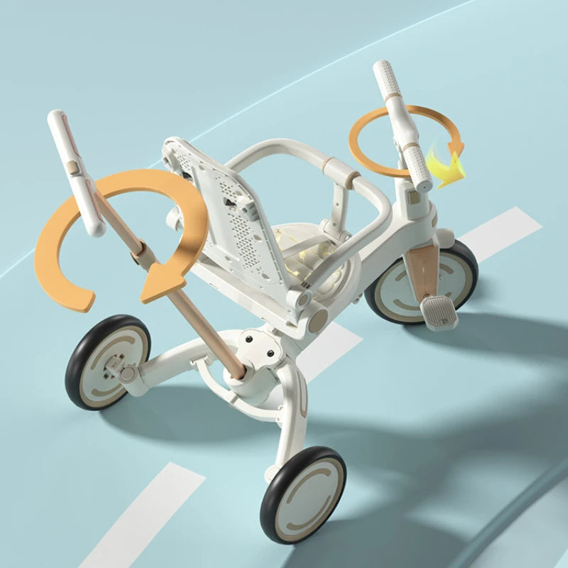 Lightweight three-wheeled baby stroller Two-way seat Multifunctional children's pedal tricycle Lightweight children's bicycle